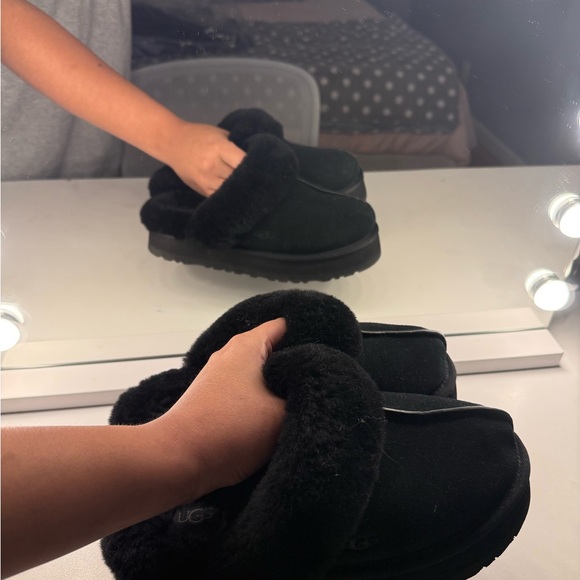 UGG Women's Disquette Black Slippers - Picture 2 of 2